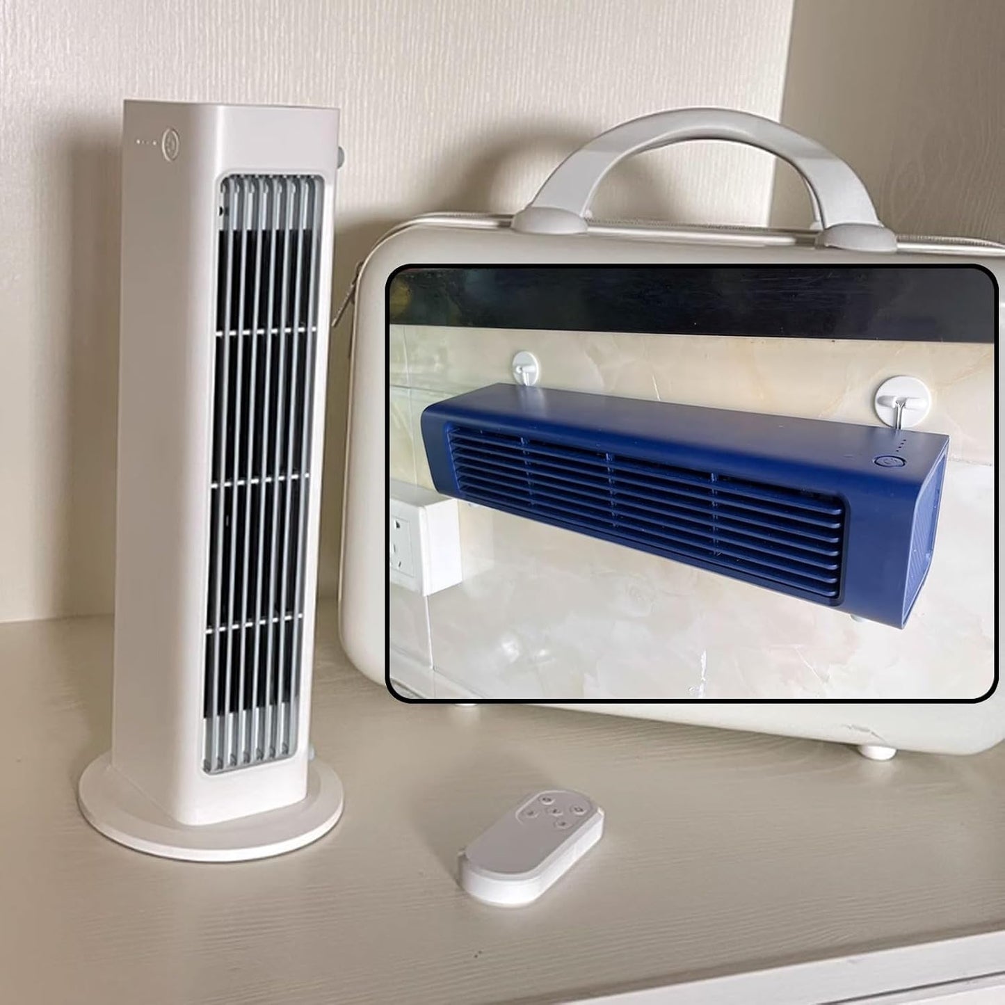 GENERIC Ventilateur Portable Pas De Fenêtre Nécessaire, Refroidisseur D'air Sans Lame Avec Télécommande, 3 Vitesses, Long Conduit Pour Bureau De Chambre à Coucher, Refroidissement Personnel Silencieux
