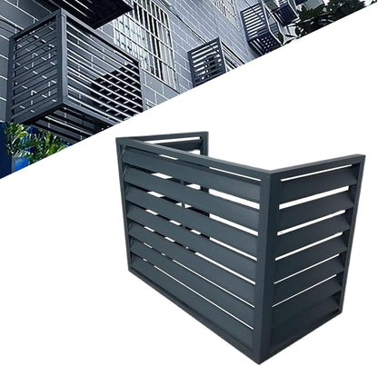  1.5P Climatiseur Mural Aluminium Composite Caisson Anti Bruit Pompe A Chaleur Support Climatiseur Exterieur Cache Clim,Étanche À La Poussière Et À L'eau Pour Intérieur Extérieur Support