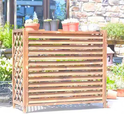  Support De Fleurs En Bois Massif Pour Climatiseur, Stores Décoratifs Pour Climatiseur, Grilles De Protection Pour Climatiseurs Et Pompes à Chaleur.