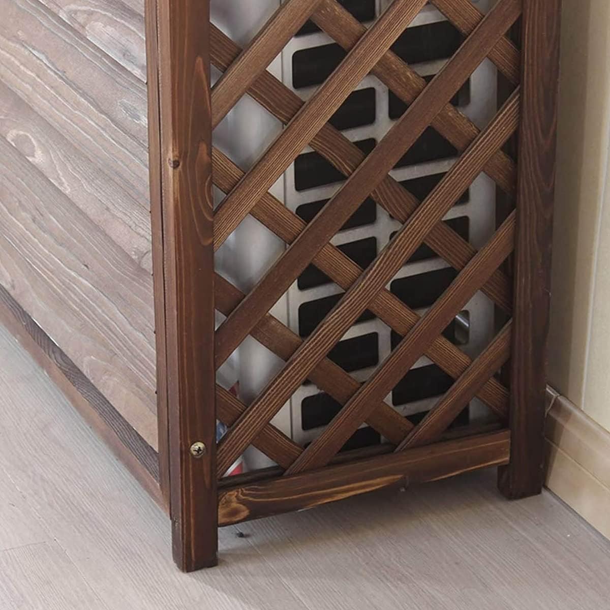  Support De Fleurs En Bois Massif Pour Climatiseur, Stores Décoratifs Pour Climatiseur, Grilles De Protection Pour Climatiseurs Et Pompes à Chaleur.