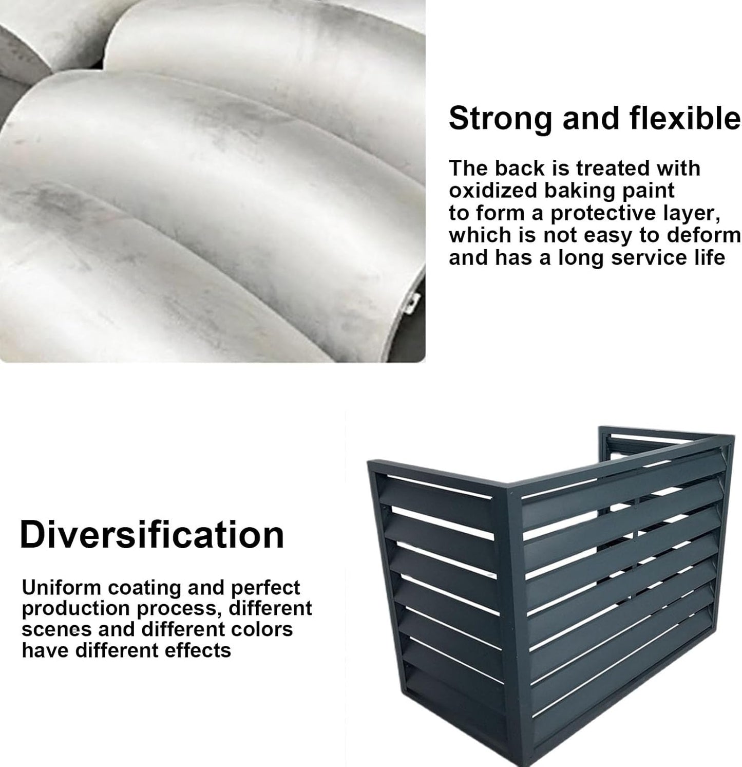 GENERIC Housse De Protection Pour Climatiseur Extérieur – Protection Contre La Pluie En Alliage D'aluminium Pour Unités De Fenêtre – Protection Intérieur/extérieur – Blanc – Design Réglable Résistant Aux