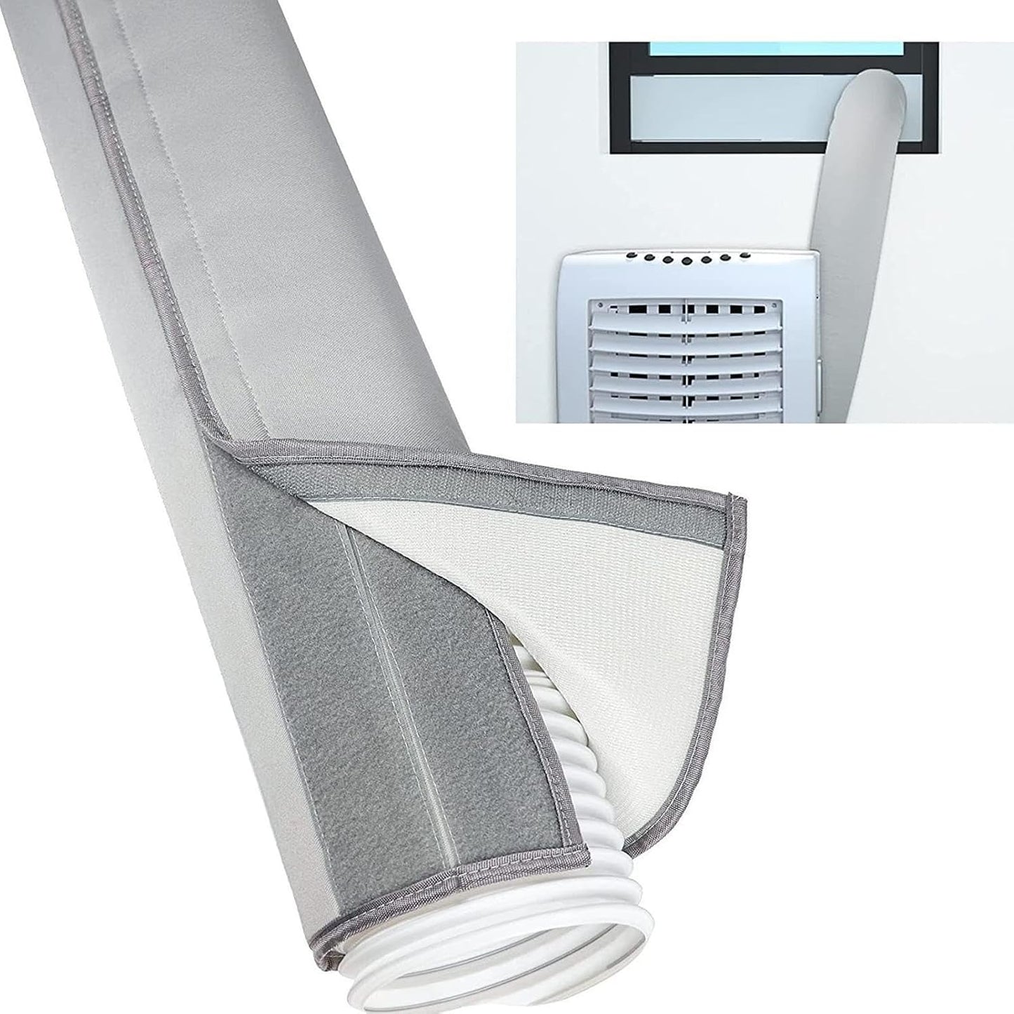 Gaine Isolante Pour Tuyau De Climatiseur – Protection Portable Manchon D'isolation, Compatible 5 Et 5,9 Pouces. Réduit La Condensation Et Améliore L'efficacité Énergétique – Pour Climatisation Mobile