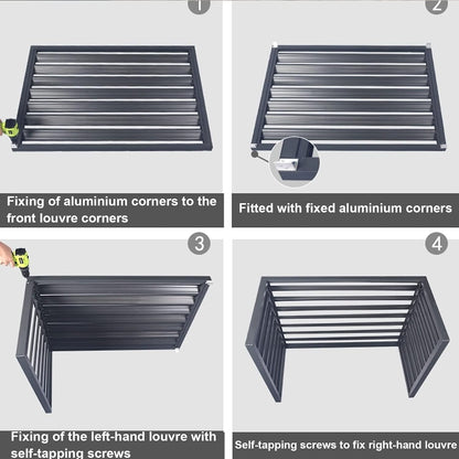 GENERIC Housse Robuste En Aluminium Pour Climatiseurs Et Pompes à Chaleur – Protection Antivol Et Réduction Du Bruit – Protection Contre Les Intempéries Pour Climatiseurs Et Pompes à Chaleur – Et Bouclier