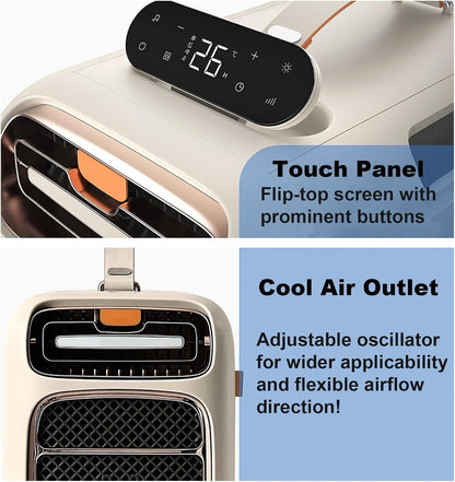  Climatiseur Portable, Climatiseur De Camping Réversible, Température De Refroidissement : 16–32 °C, Surface Couverte : 8–10 M², Idéal Pour Tentes, Camions, Voitures, Camping-cars Et Vans Aménagés.