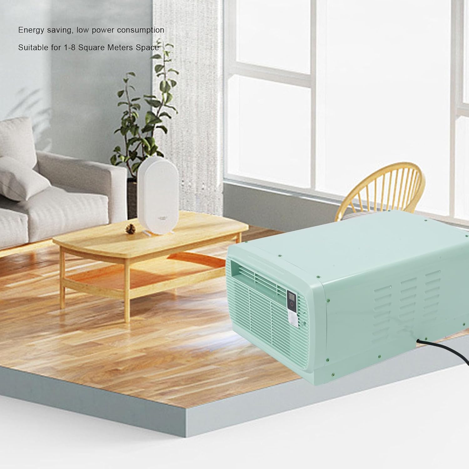  Climatiseur Portable, Camping AC 2300 BTU Avec Commande Vocale En Anglais Et Télécommande Pour Tente De Camping-car, Utilisation En Extérieur, Léger, économie D'énergie, Faible (Prise UE 220V)