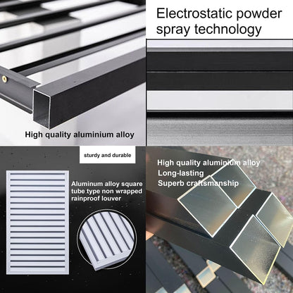 GENERIC Housse De Climatiseur En Aluminium Résistant Aux Intempéries – Unité Extérieure Ion, Bouclier De Condensateur Pour Intérieur/extérieur, Dissimulation De Clôture