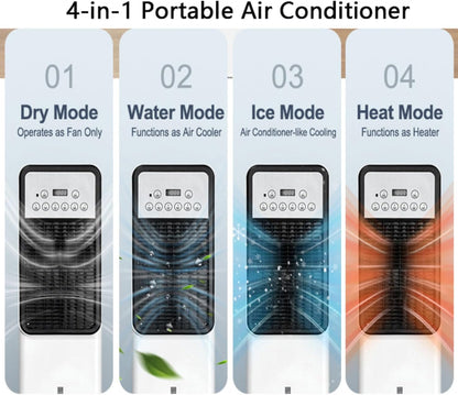GENERIC Refroidisseur D'évaporation Portable Avec Télécommande Et Minuterie, 3 Vitesses, Pivot De 120°, Fonctionnement Silencieux Pour La Pièce Et Le Bureau, Refroidissement Immédiat Par évaporation