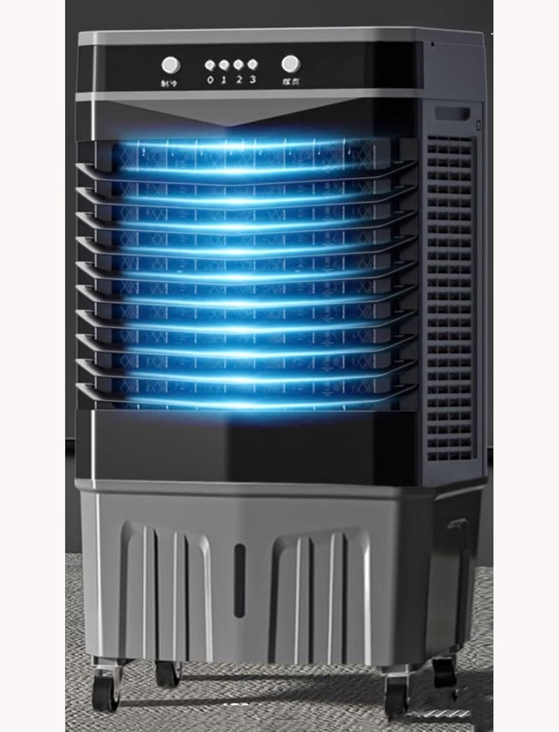 GENERIC Refroidisseur D'air évaporatif Portable, Ventilateur De Bureau à 3 Vitesses Avec Humidificateur, Machine à Brium Oscillant 120 Pour Le Climat Sec, Grand Réservoir D'eau Pour La Chambre De Bureau à Dom
