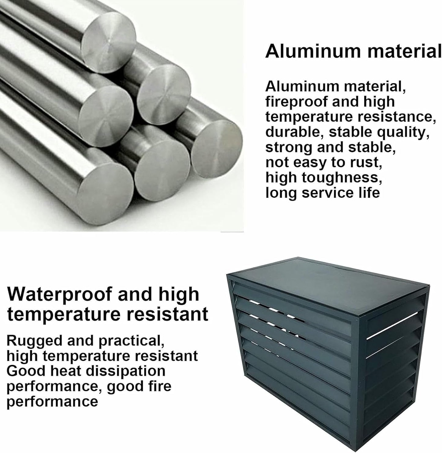  Couvercle De Climatiseur Extérieur En Aluminium, Boîte D'isolation De Pompe à Chaleur, Bloc De Protection De Climatiseur Extérieur, Couvercle De Seau Extérieur Pour Une Utilisation En Extérieur ( Colo