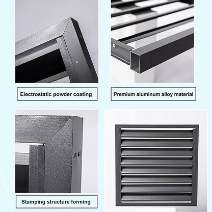 GENERIC Housse De Protection Multifonction Pour Climatiseur Extérieur 1,5P En Aluminium - Résistante Aux Intempéries - Pour Jardin Et Terrasse (gris, 1,5P)