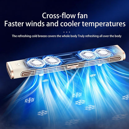  Petit Climatiseur – ABS Sans Lame Mini | Appareil De Bureau Rechargeable USB Portable Amélioré | Refroidisseur De Ventilateur Électrique À Tour Verticale, Pour Bureau, Maison, Voiture, Camping, Campin