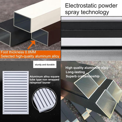 Mini Housse De Climatiseur Divisée En Extérieur, Coque Antivol En Aluminium, Réduction Du Bruit Pour Pompe à Chaleur Et Unités Extérieures, Protection Contre Les Intempéries, Utilisation En Intérieur