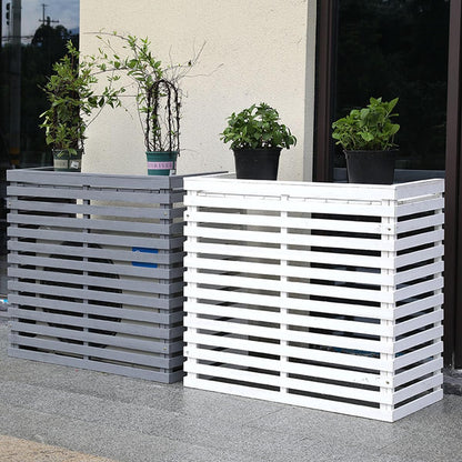 GENERIC Housse De Protection Pour Climatiseur D'extérieur En Bois – Capuche à Persiennes Et Support En Bois Massif Multifonction Pour Fleurs Taille A-105 X 45 X 95 Cm Protection Contre Les Intempéries