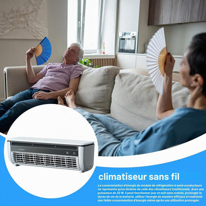  Ventilateur De Climatisation, Ventilateur De Refroidissement D'air Pour Chambre à Coucher, Ventilateur à Trois Vitesses Avec Charge Sans Fil, Refroidisseur D'espace, Vitesse Réglable, Pour Cuisine