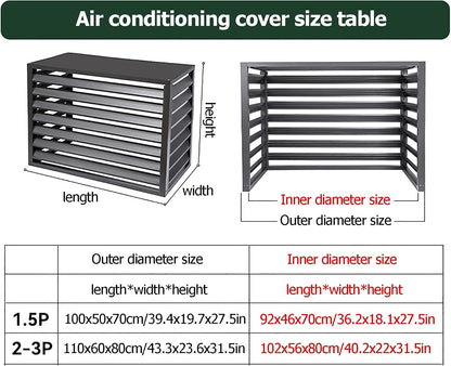  Housse De Protection Pour Climatiseur Extérieur – Clôture Antivol Toutes Saisons Pour Unités Divisées – Protection Décorative Pour Climatiseurs Extérieurs