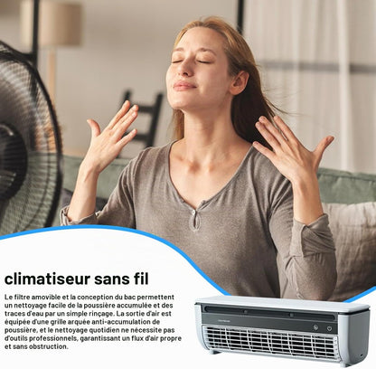  Ventilateur De Climatisation, Ventilateur De Refroidissement D'air Pour Chambre à Coucher, Ventilateur à Trois Vitesses Avec Charge Sans Fil, Refroidisseur D'espace, Vitesse Réglable, Pour Cuisine
