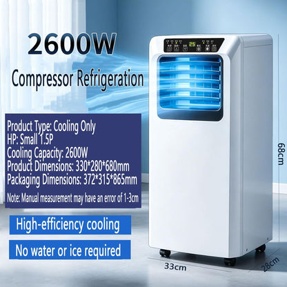  Climatiseur Portable, Unité Intelligente Intelligente AC Silencieuse Avec Déshumidificateur Cool Et Modes Ventilateur, Pour La Pièce Jusqu'à 350 Pieds Carrés, Télécommande, Minuterie 24H, Kit D'instal