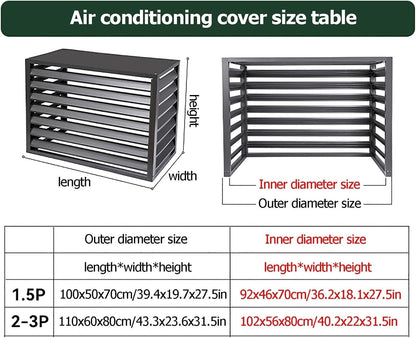 GENERIC Écran De Protection Pour Climatiseur En Aluminium - Clôture D'intimité élégante Pour Climatiseur - Protection Pour Pompe à Chaleur - Solution De Rangement Extérieure