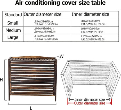  Support De Plantes En Bois Pour Climatiseur - Cache-radiateur Décoratif - Résistant Aux Intempéries - Protection De L'unité De Climatisation