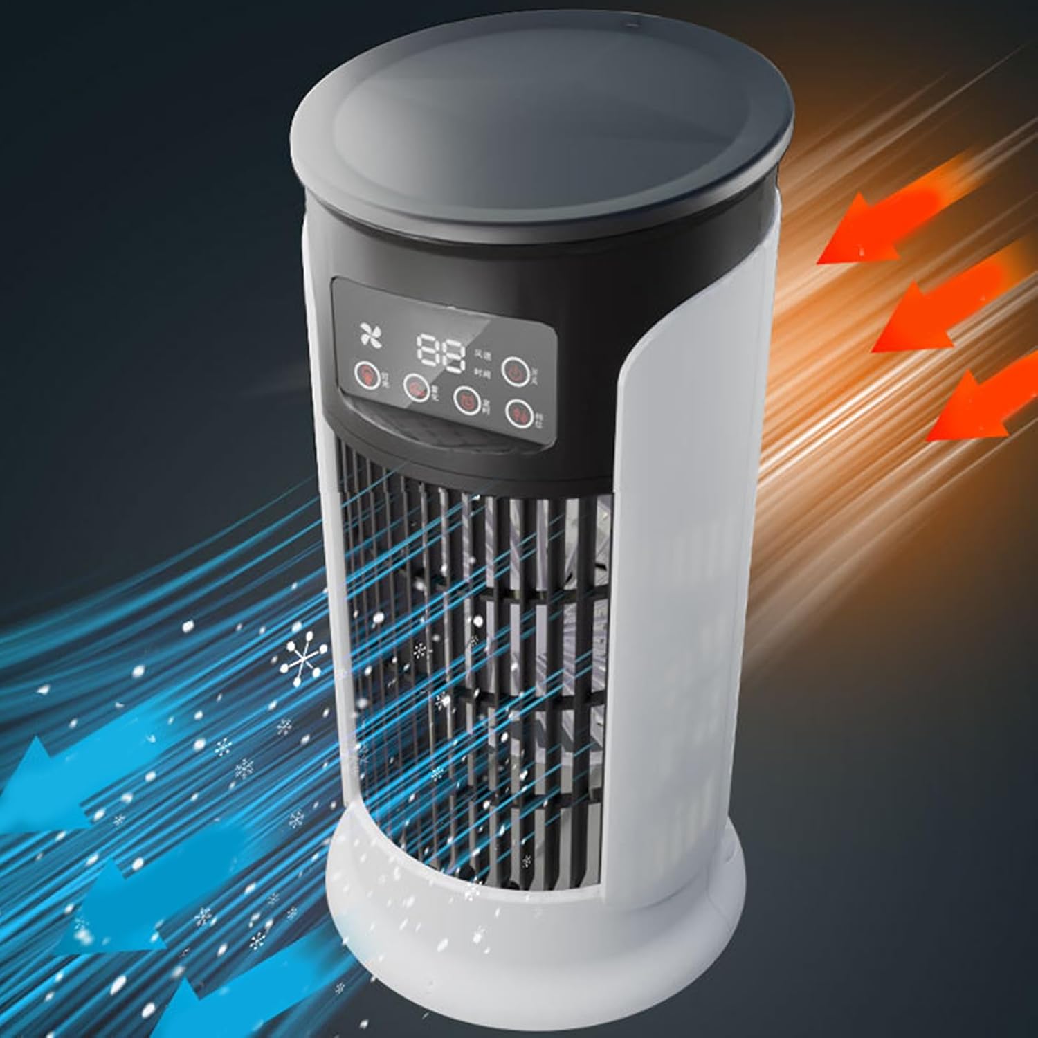  Climatiseurs Portatifs | Ventilateur Personnel Portable Rafraîchisseur D'Air | Minuterie Silencieuse Refroidisseur D'Air Réservoir 300 Ml Compact Pour Chambre Voiture Et Extérieur