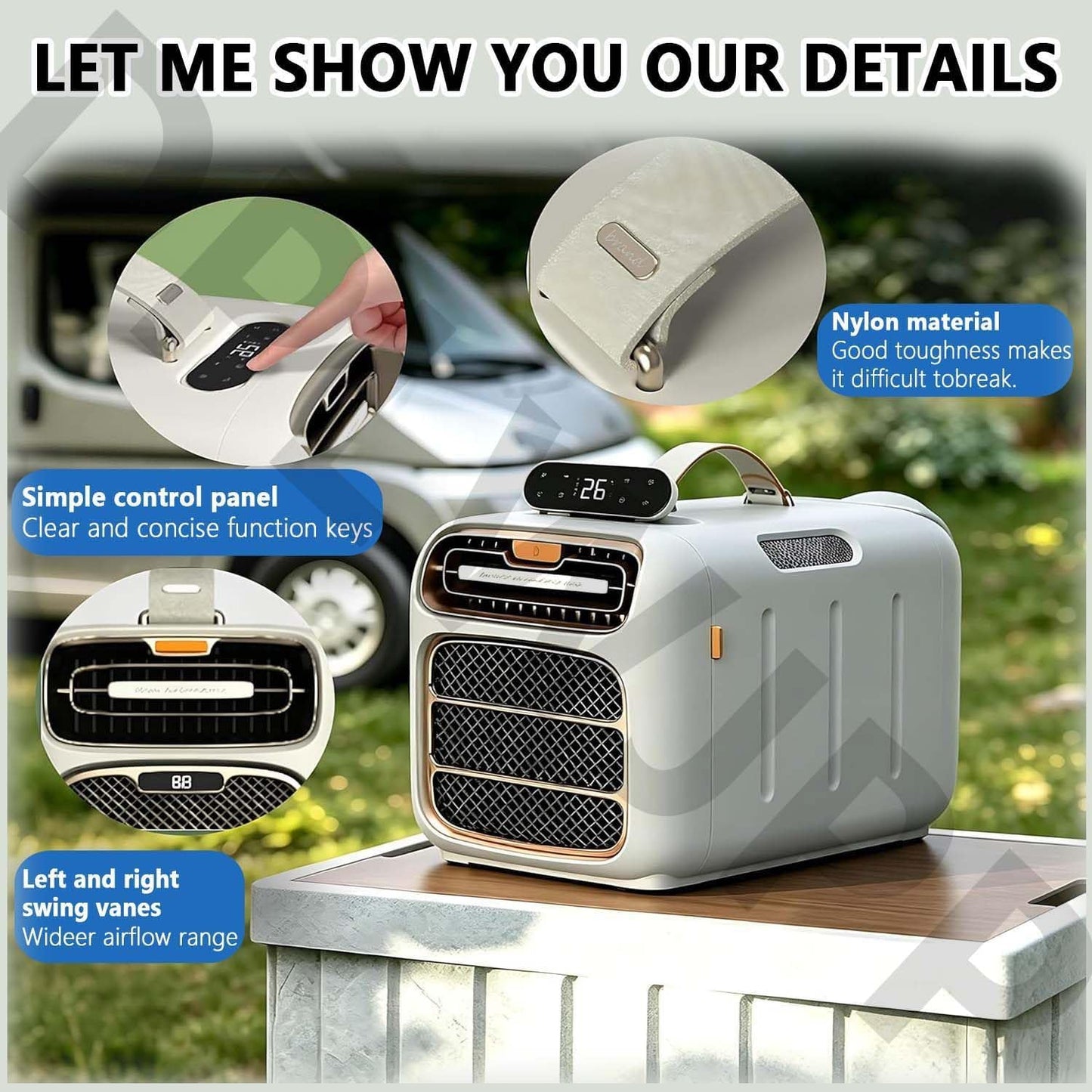  Climatiseurs Portables Mobiles Pour L'extérieur Unité Climatisation Pour Tente Glacière Extérieure Pour Camion Portable Pour Tente,Camping Car Caravane