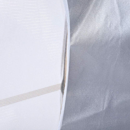  Housse De Climatiseur Extérieur, Bâche Anti Pluie Avec Ventilation Couverture Plus Épaisse Imperméable Anti Poussière Neige Utiliser Climatiseur Sans Enlever Couverture (1.5p), Polyester, Argent