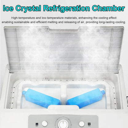 GENERIC Ventilateur De Refroidisseur D'air évaporatif Commercial 50/55L Réservoir D'eau, 3 Vitesses, Oscillation à 120 ° Pour L'extérieur