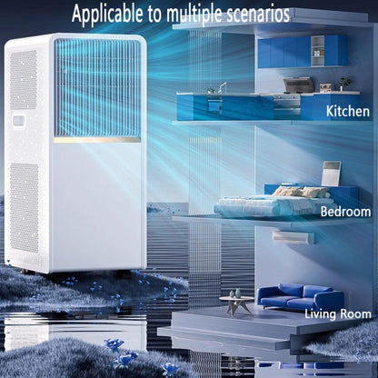  Climatiseur Portable, WiFi App Control, Ventilateur De Refroidissement évaporatif Avec Télécommande, Minuterie 24H, Déshumidificateur Pour Bureau De Chambre à Coucher, Unité Mobile De Climatisation E