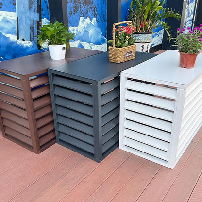 GENERIC Housse De Protection Pour Climatiseur – Protection Décorative En Aluminium Pour Pompe à Chaleur Extérieure Et Maison – Clôture élégante Pour Unités De Climatisation Et Résistant Aux Intempéries