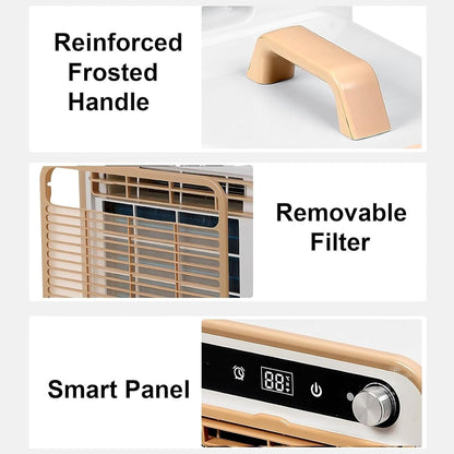 GENERIC Climatiseur Split Portable, Unité De Climatisation 5000 BTU Avec Wi-Fi Et Télécommande - Refroidissement Silencieux 40dB, Débit D’Air 130m³/h, Minuterie 12H Pour Camping-Car, Caravane, Campin 2m-Pipe