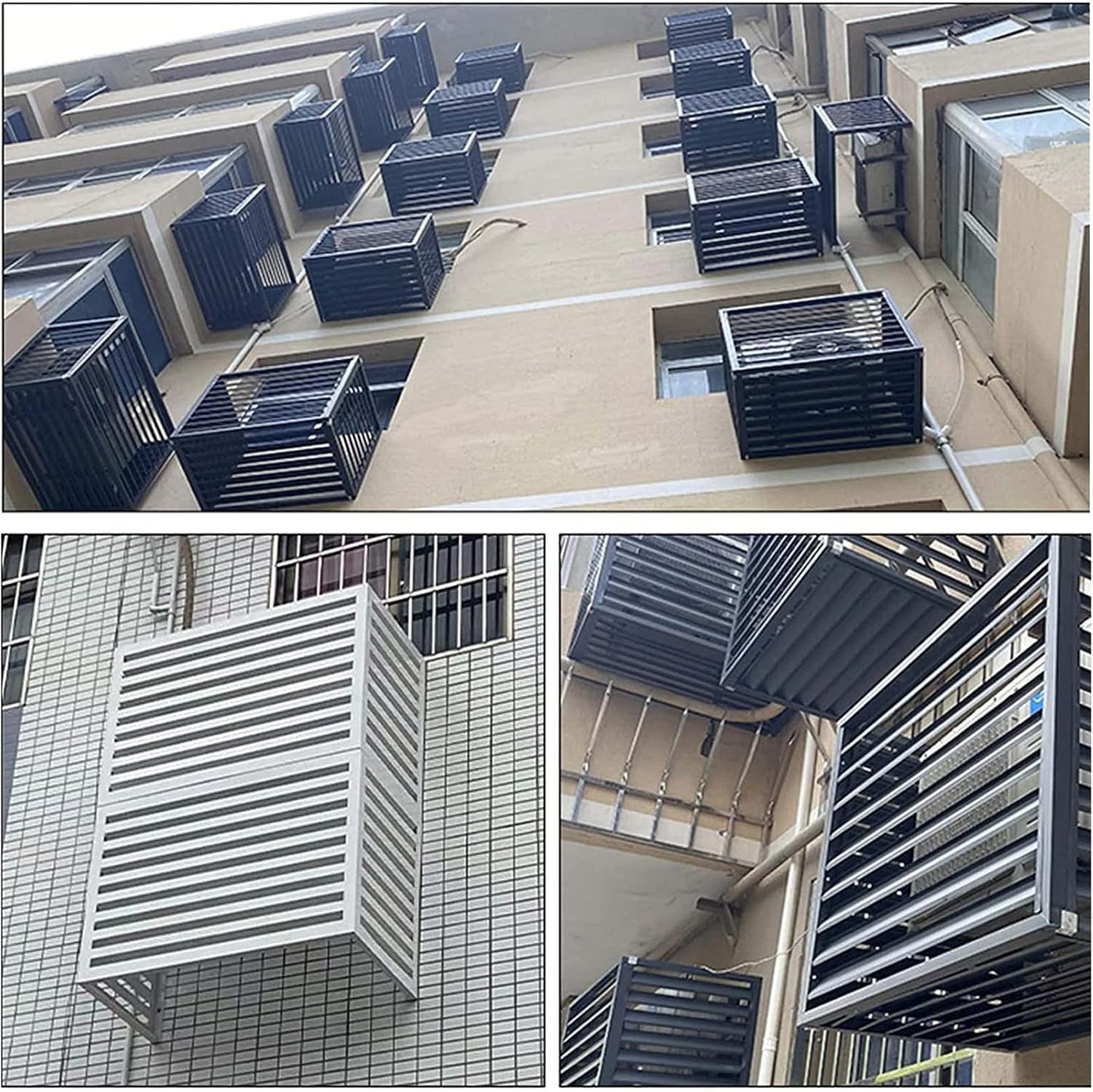  Écran De Clôture Pour Climatiseur, Housses Pour Climatiseur Extérieur, Cache-climatiseur, étagère De Rangement Pour Présentoir De Plantes D'extérieur, Housse De Protection Pour Condenseur Ex