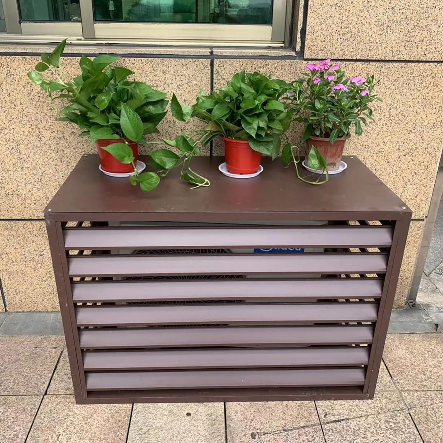  Housse De Protection Pour Climatiseur D'extérieur – Protection D'écran Décorative Pour Unités Extérieures – Housses De Climatisation élégantes Et Fonctionnelles