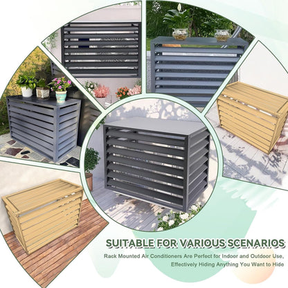 GENERIC Housse De Protection En Aluminium Pour Climatiseur - Résistant Aux Intempéries - Pour Extérieur - Pour Climatisation Et Protection Contre Le Condensateur - Assemblage Facile Pour Toutes Les Saisons
