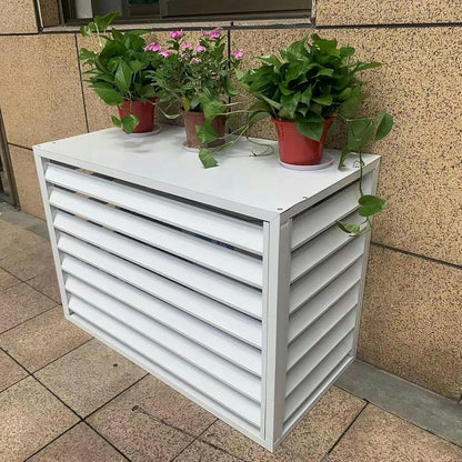 GENERIC Housse De Protection Robuste Et Résistante Aux Intempéries Pour Climatiseur Extérieur Avec Motif De Clôture D'intimité – Protection Antivol Et écran Décoratif Pour Climatiseurs Divisés