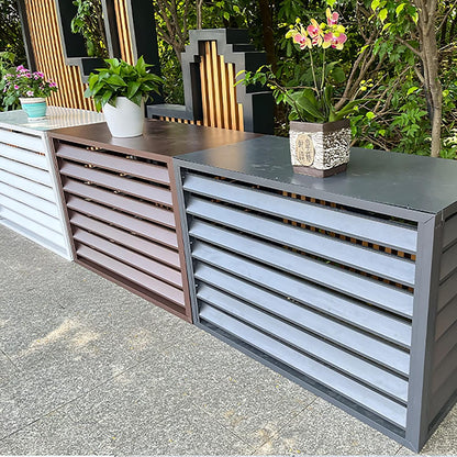 GENERIC Housse De Climatiseur Extérieur Et Clôture D'intimité – Écran Décoratif Antivol Toutes Saisons Pour Unités Séparées – Housse De Climatisation Pour Unités Extérieures – Protégez Votre Climatisation