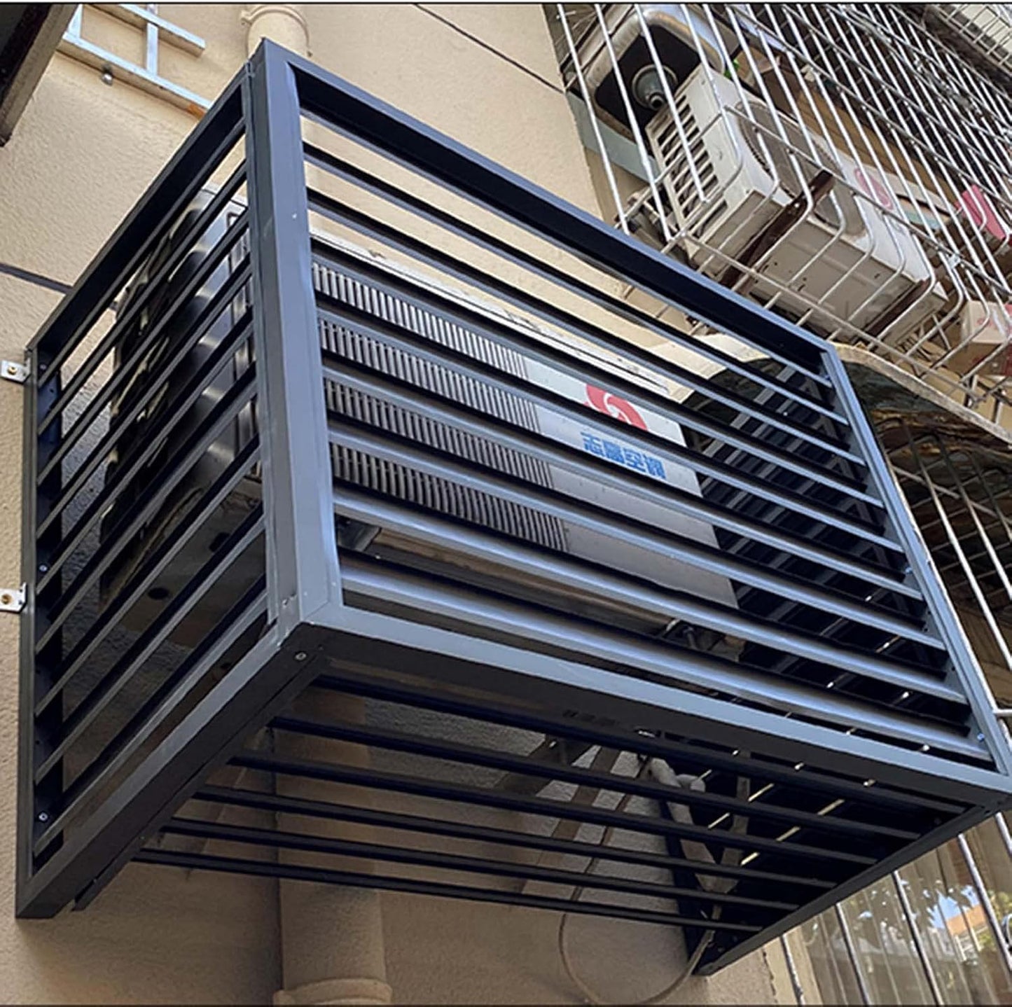  Housse De Climatiseur D'extérieur En Aluminium Résistant Aux Intempéries – Bouclier Décoratif Pour Unités AC Et Poubelles – Protection Pour équipement Et Unités D'extérieur