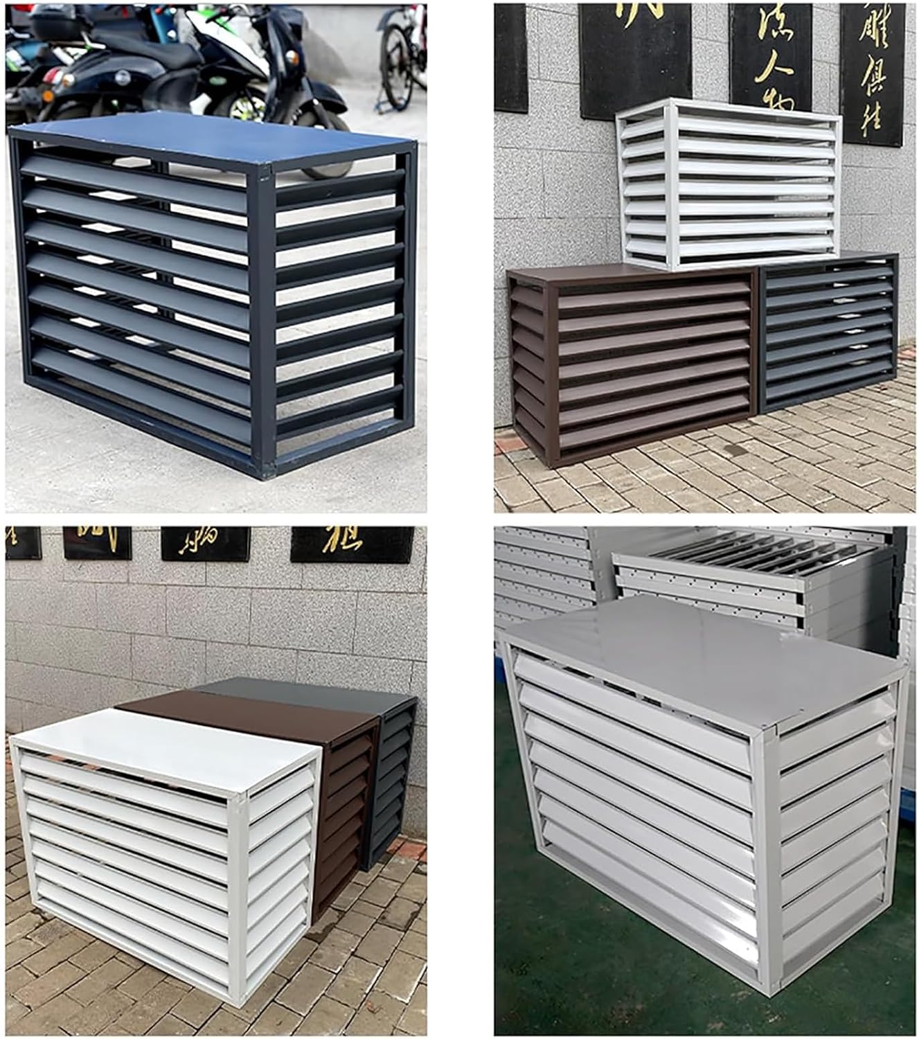 GENERIC Housse De Protection Multifonction Pour Climatiseur Extérieur 1,5P En Aluminium - Résistante Aux Intempéries - Pour Jardin Et Terrasse (gris, 1,5P)
